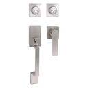 [V1601LPLUUS15] Toledo Lugo Double Cylinder Handleset- Satin Nickel Plated