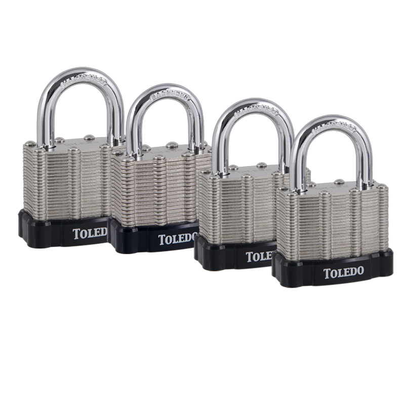 Toledo Laminated Padlocks-Keyalike-4PK