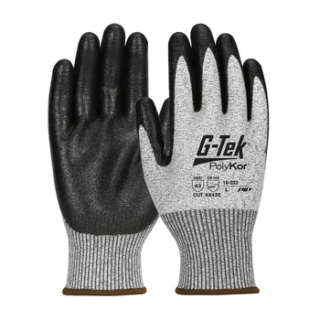 PIP® G-Tek PolyKor, Seamless Knit Blended Glove with Nitrile Coated MicroSurface Grip on Palm & Fingers, 13G, A3