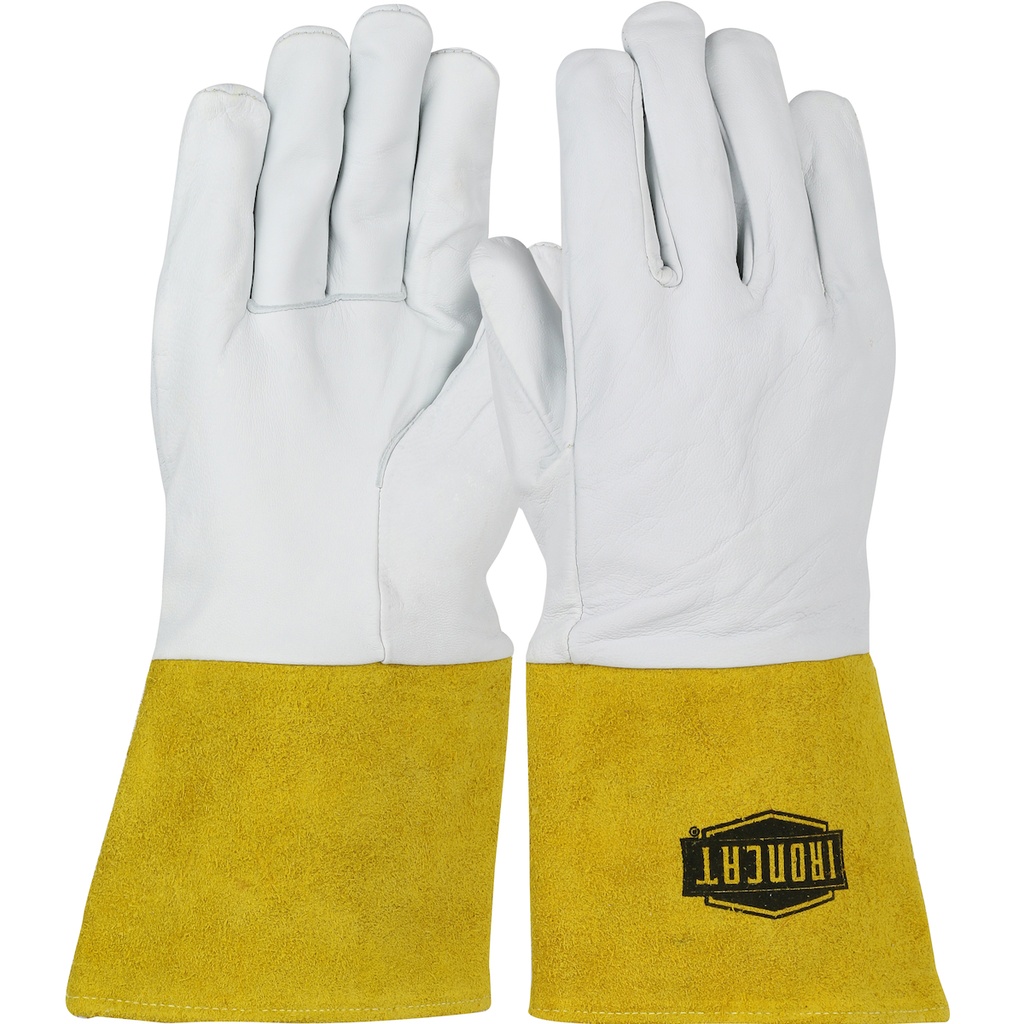 Ironcat® Premium Top Grain Kidskin Leather TIG Welder's Glove with Kevlar® Stitching - Gauntlet Cuff - Medium