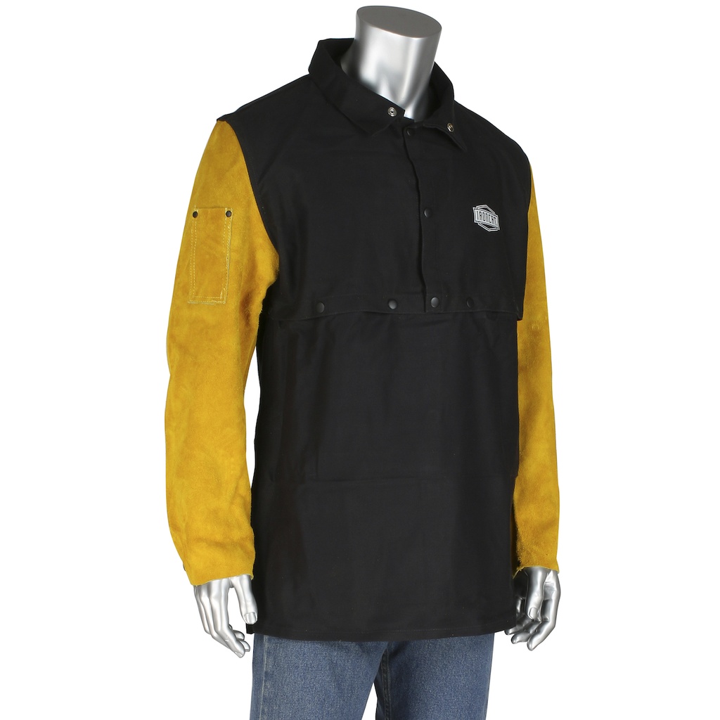 Ironcat® Combination FR Cotton/Leather Cape Sleeve with Apron