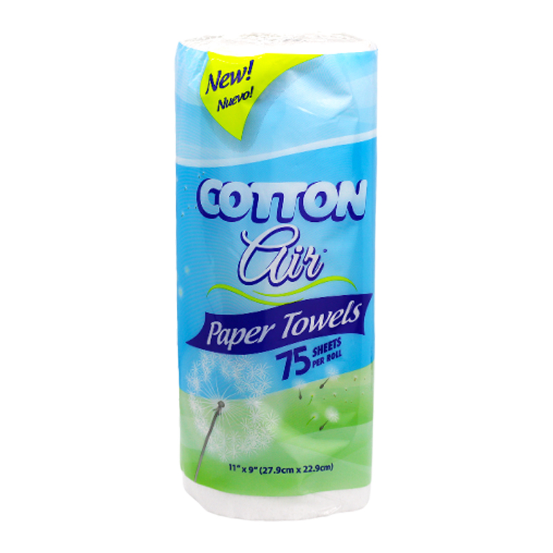 Cotton Air Paper Towels 2 Ply/75 Sheets/Roll - (30 Rolls/Bale)