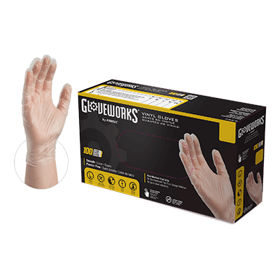 Gloveworks® Clear Vinyl Gloves