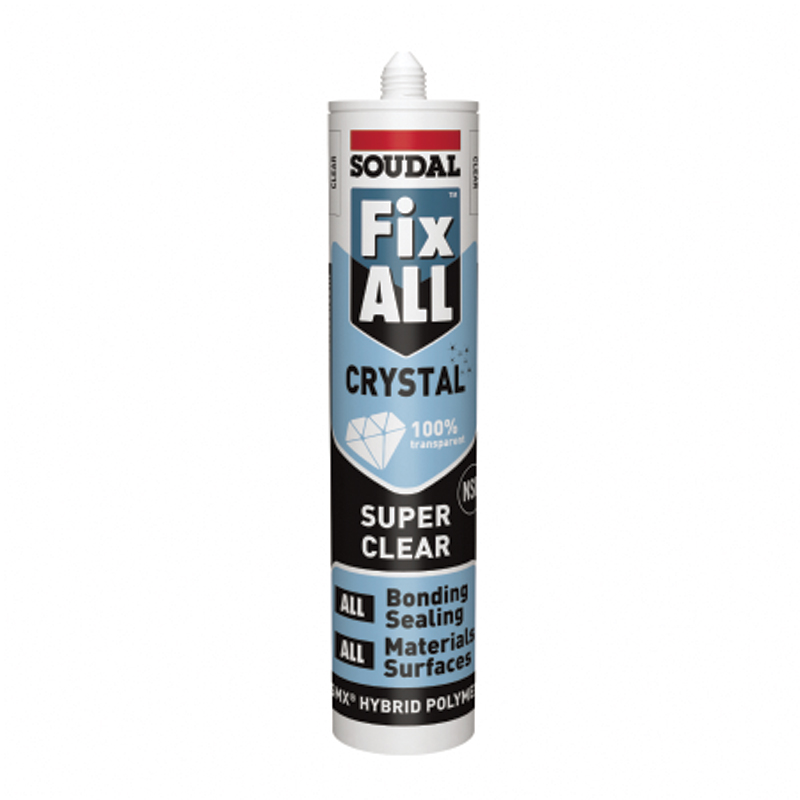 Soudal Fix ALL Crystal - Clear Sealant/Adhesive 10oz