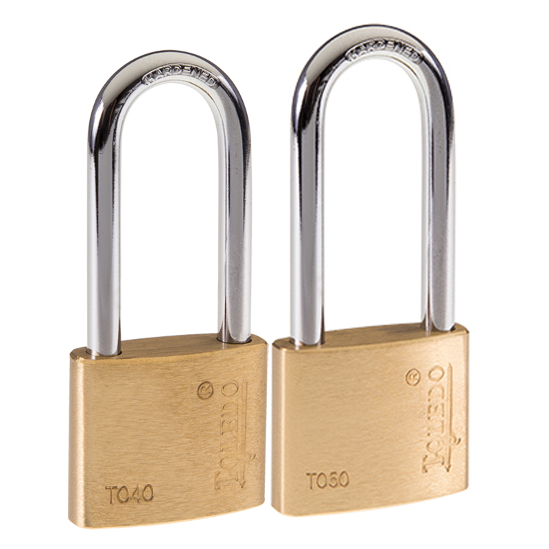 Toledo Brass Padlocks-Long Shackle - 2PK
