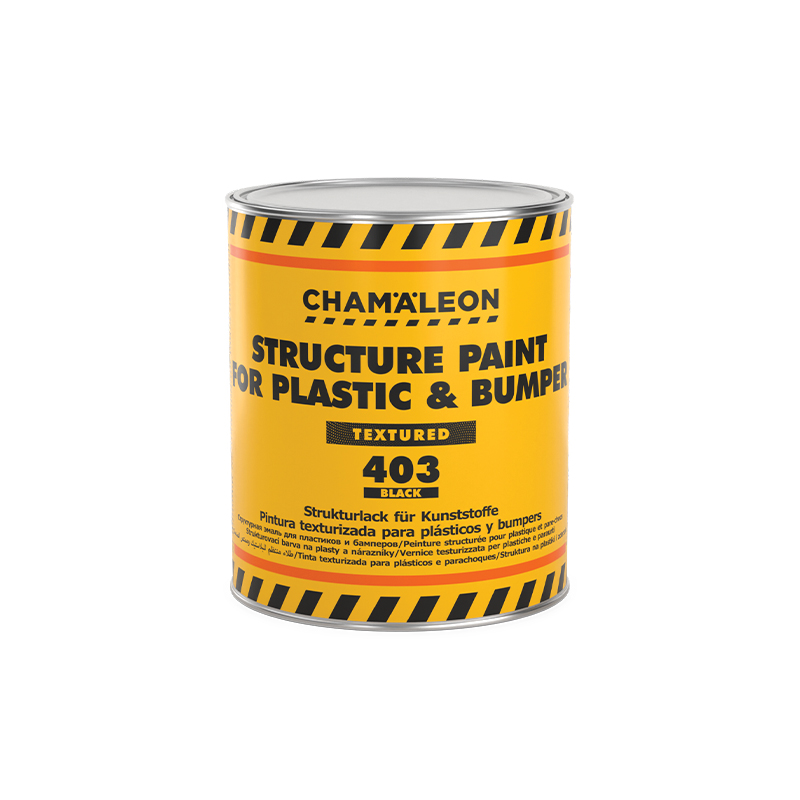 Chamäleon 403 Structure Paint for Plastic & Bumper-Black, 1 L