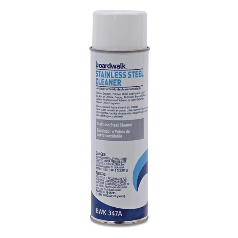 Boardwalk® Stainless Steel Cleaner & Polish - 18oz Aerosol