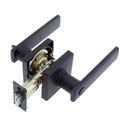 Toledo Lugo Interior Lock Lever Set-Square Rosette - Matte Black