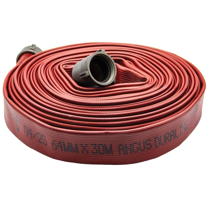 Angus Duraline Fire Hose - 30M x 64MM Fitted with 2.5"NH Light Alloy Couplings, Rocker Lug Pattern