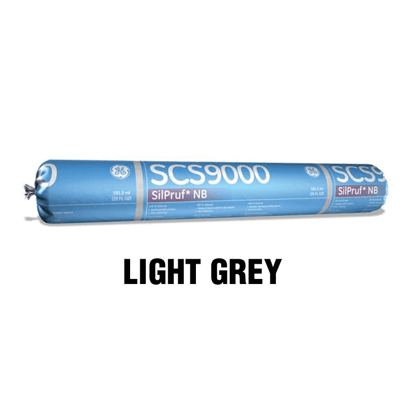 [SCS9000.08 1SP] GE SilPruf NB Silicone Sealant, Light Grey 20oz
