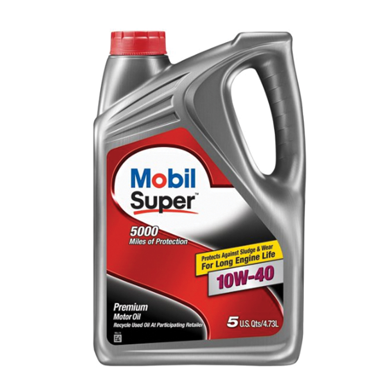 [120757] Mobil Super 10W/40 Gasoline Engine Oil - 5 Quart