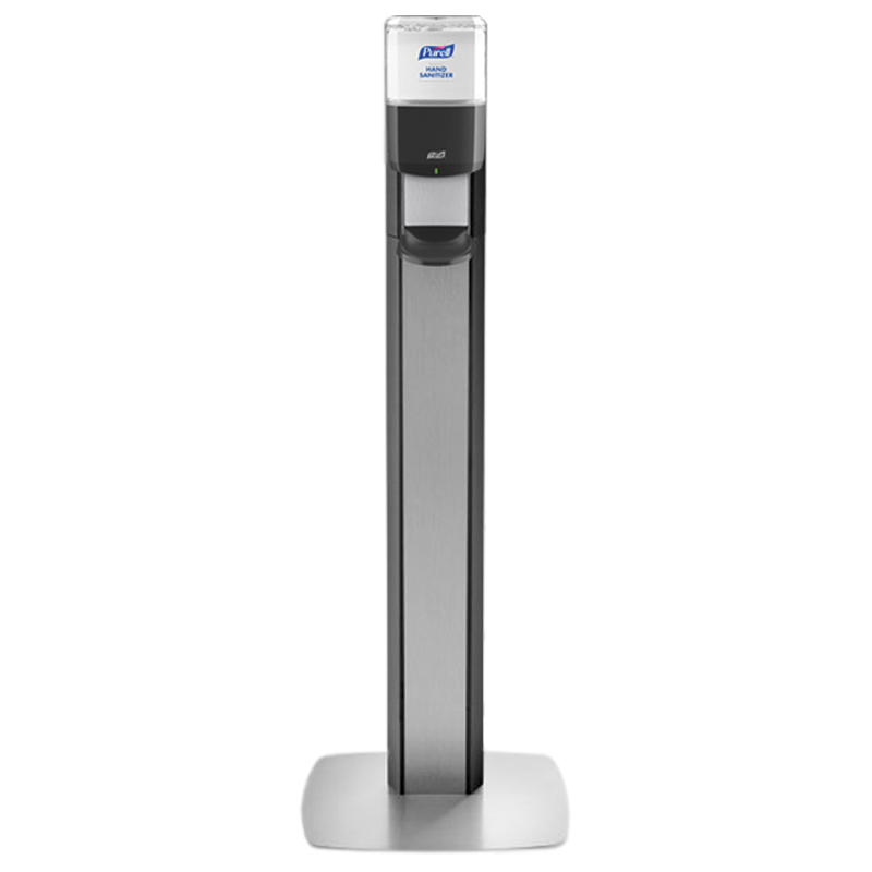 [GOJ 7318-DS-SLV] PURELL® MESSENGER™ ES8 Graphite Panel Floor Stand with Dispenser