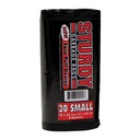 Sturdy Small Black Garbage Bags - 30/Roll  - 20 x 22 ins/51 x 56 cm (8Gallons)