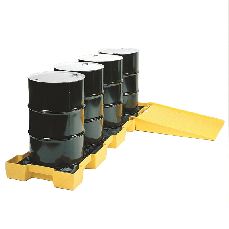 [E421647] Eagle 4-Drum In Line Spill Containment Pallet - 63 Gallon Capacity