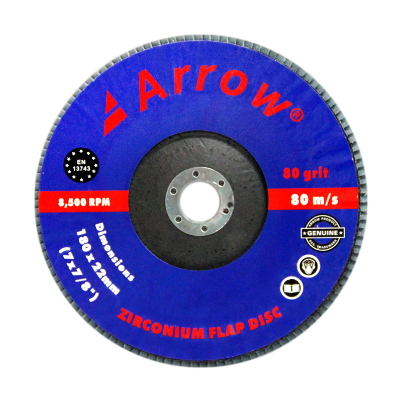[A18029ZA80] Arrow® 7'' Flap Disc - 80 Grit