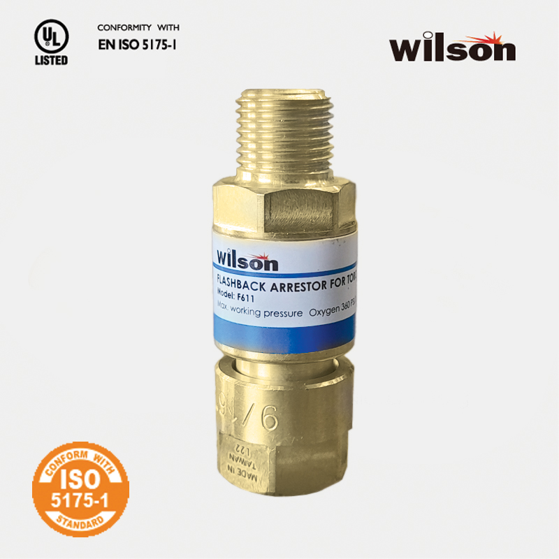 [F611-9R] Wilson Flashback Arrestor for Torch-Oxygen 9/16 x 18N