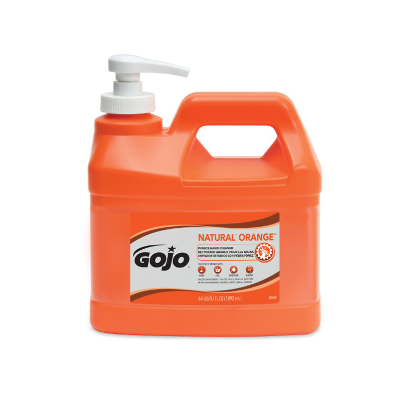 [GOJ 0958-04] GOJO Natural Orange Pumice Hand Cleaner 1/2 Gallon with Dispensing Pump