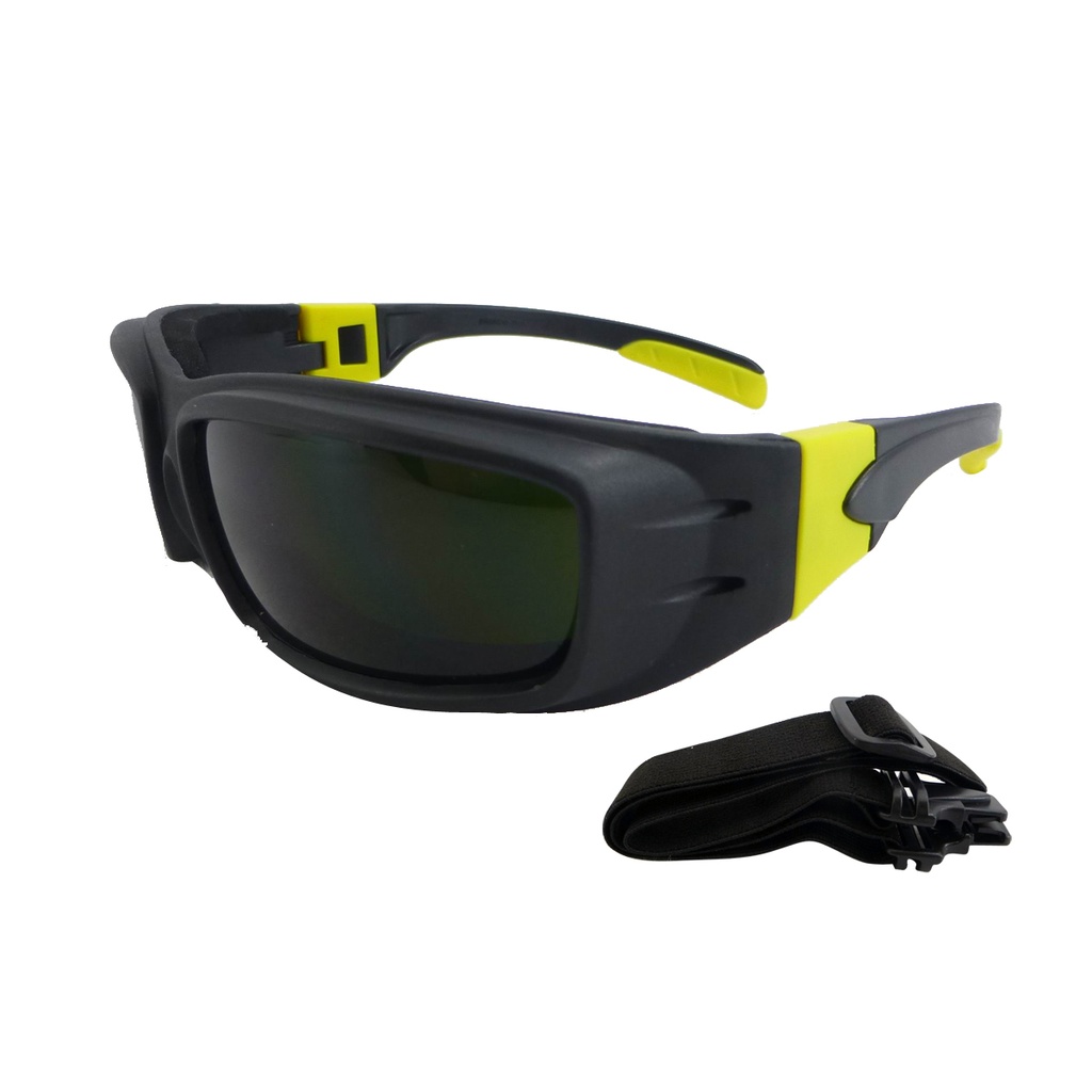 [RAD64051649] RADNOR™ Panzer™ Black Safety Glasses With Shade 5.0 IR Anti-Fog/Anti-Scratch Lens
