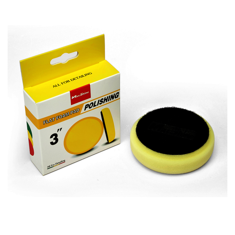[2032085YW] MaxShine Yellow Flat Foam Polishing Pad 3"