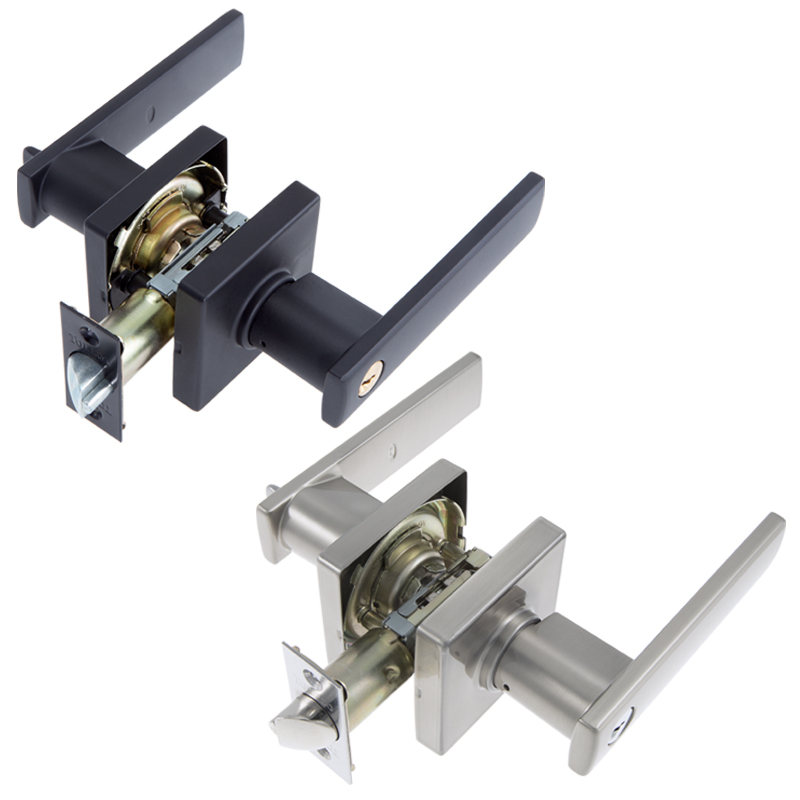 Toledo Lugo Exterior Lock Lever Set-Square Rosette