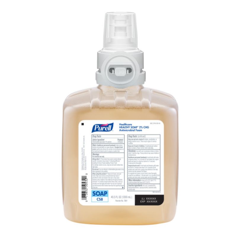 [7881-02] PURELL® Healthcare FOAM HANDWASH 2% CHG Antimicrobial Foam 1200 ml Refill