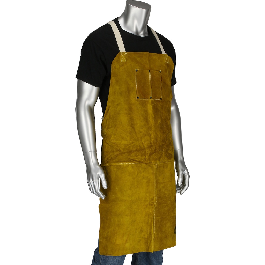 PIP® Ironcat® Split Leather Welding Apron | Interchem Trinidad